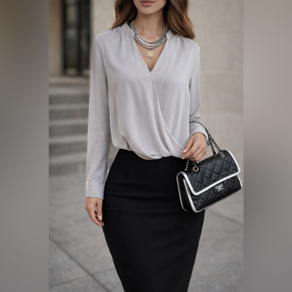 The Limited Light Gray Women's Blouse - Picture 1 of 2